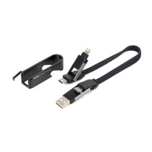 Mini 3-in-1 Multifunktions-Ladekabel USB/USB-C zu Lightning oder USB-C