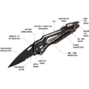 SmartKnife+ Taschenmesser mit Multi-Tool 15in1